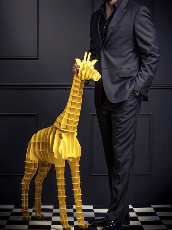 Girafe Jaune Métal